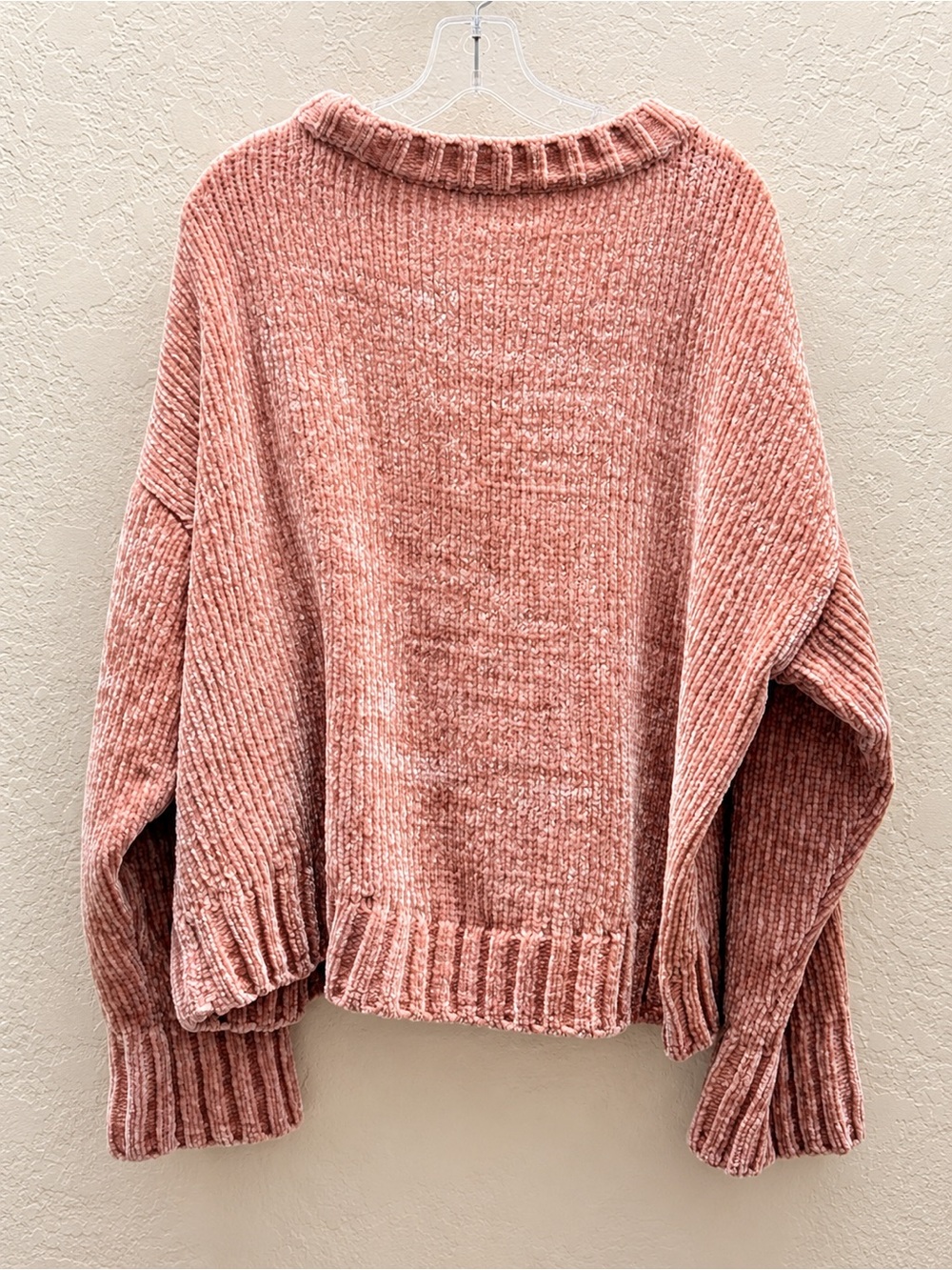 Sanctuary Women’s XL Dusty Rose Chenille Knit Oversized Sweater - Picture 5 of 8